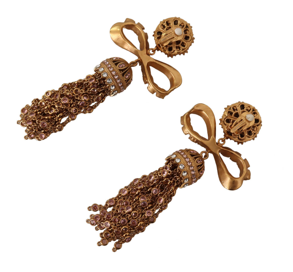 Dolce &amp; Gabbana Elegante Antikgold-Schleifenohrringe