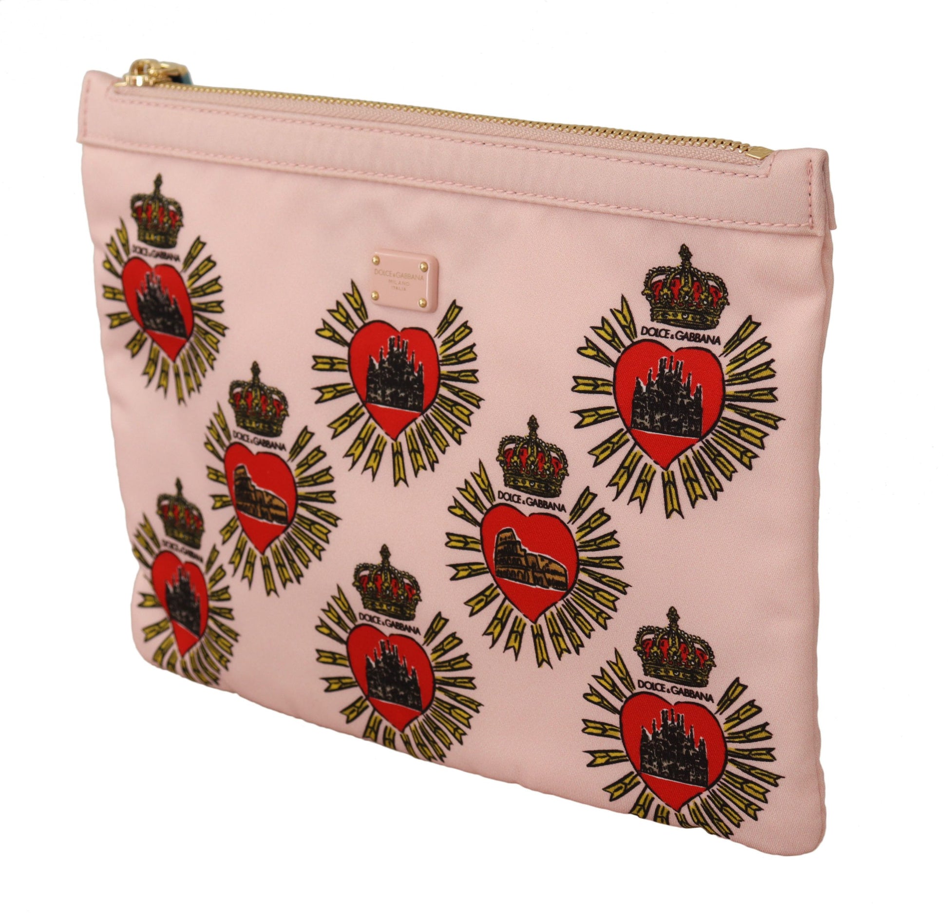 Dolce &amp; Gabbana Elegante Clutch mit Herz in Rosa