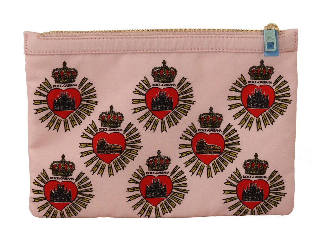 Dolce &amp; Gabbana Elegante Clutch mit Herz in Rosa