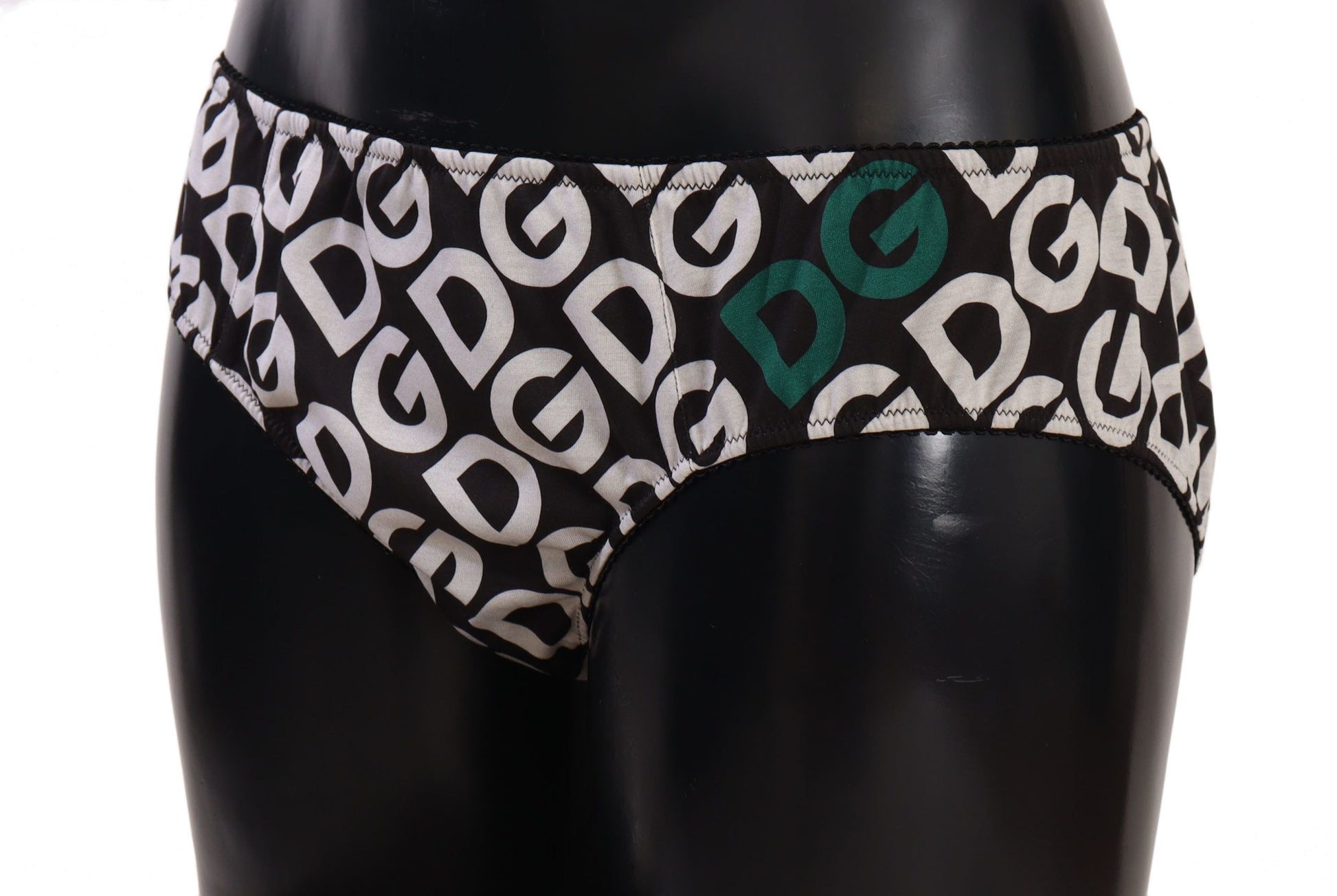 Dolce &amp; Gabbana – Schicke Hose in Schwarz und Weiß mit DG-Logo-Print