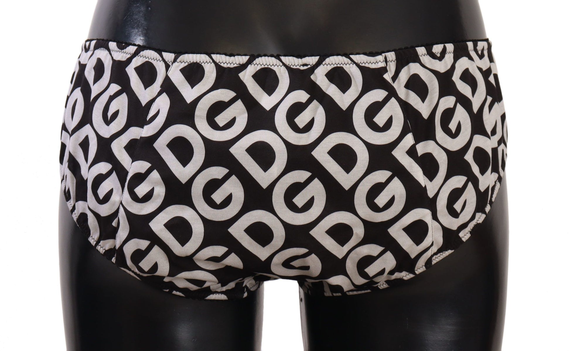 Dolce &amp; Gabbana – Schicke Hose in Schwarz und Weiß mit DG-Logo-Print