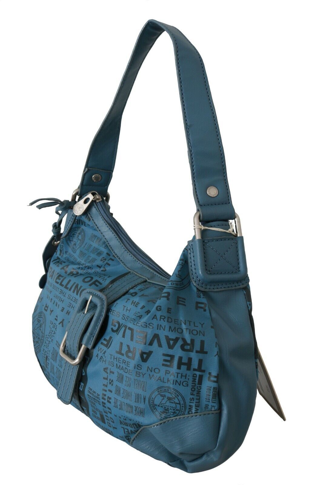 WAYFARER Schicke Schultertasche aus blauem Stoff – Perfekt für alltägliche Eleganz