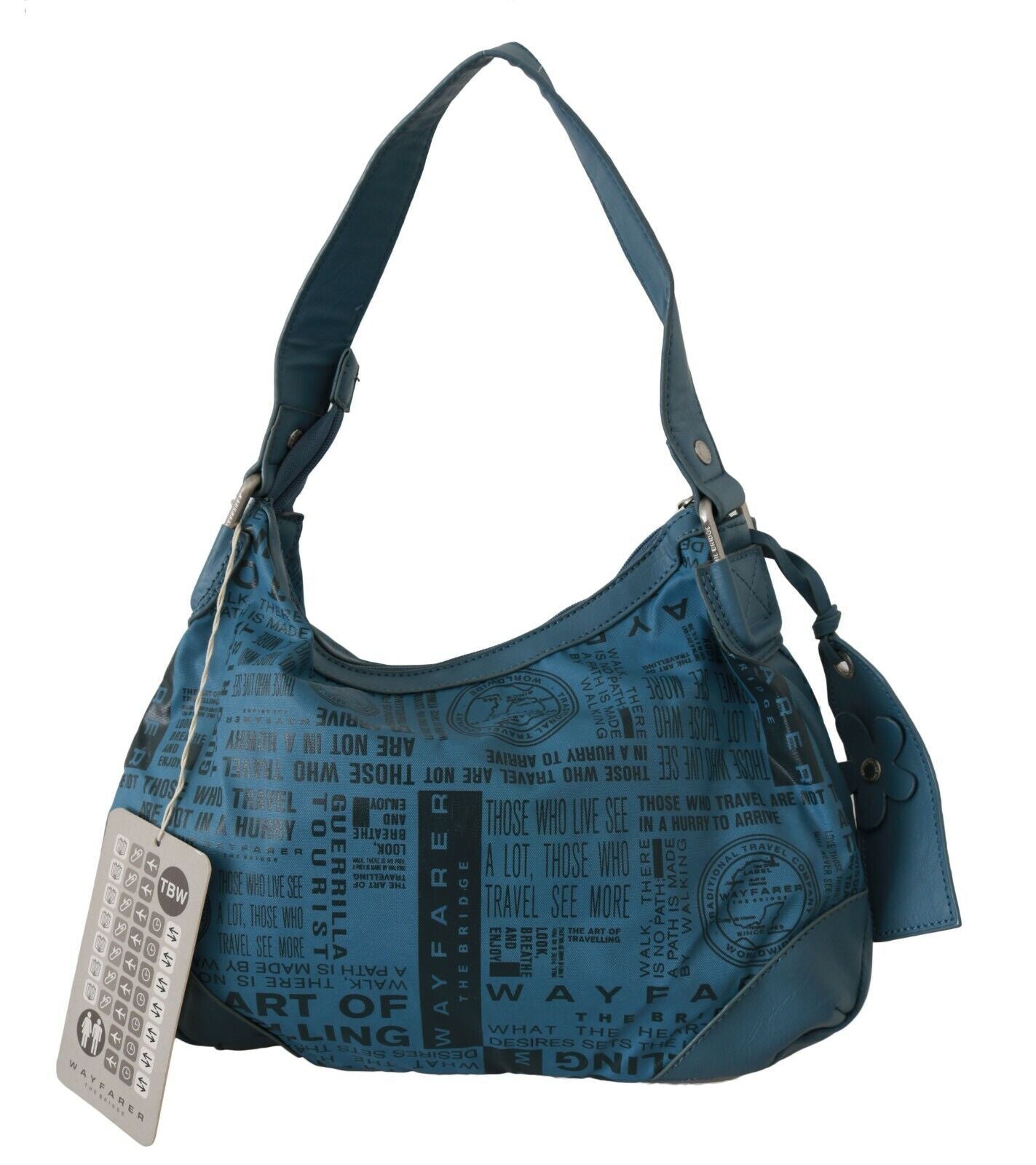 WAYFARER Schicke Schultertasche aus blauem Stoff – Perfekt für alltägliche Eleganz