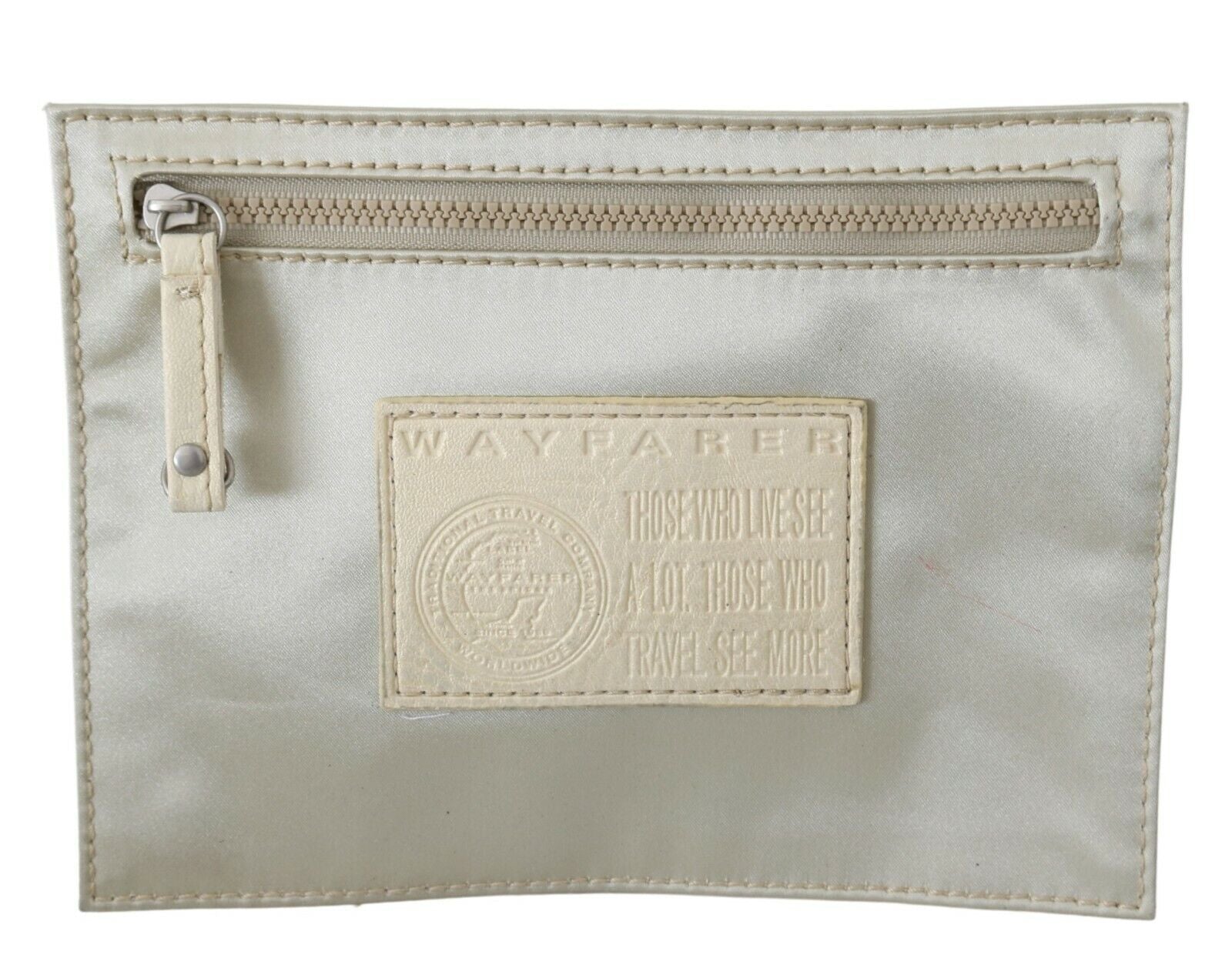 WAYFARER Elegante Münzbörse aus weißem Stoff