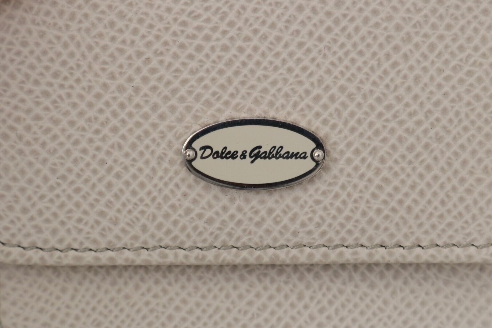 Dolce &amp; Gabbana Chic Kondometui-Geldbörse aus weißem Leder