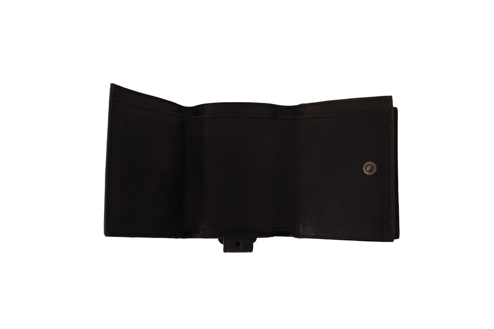 Dolce &amp; Gabbana Elegantes dreifach gefaltetes Multi-Kit aus schwarzem Leder