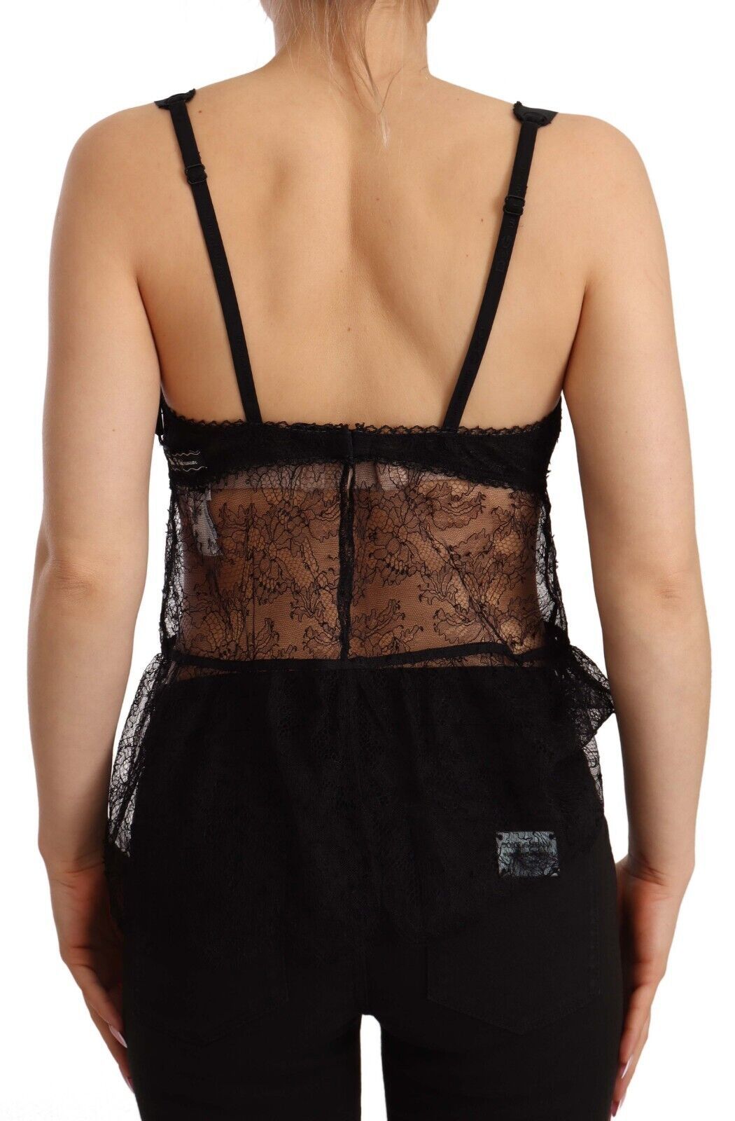 Dolce &amp; Gabbana Elegantes schwarzes Dessous-Hemd aus Seide