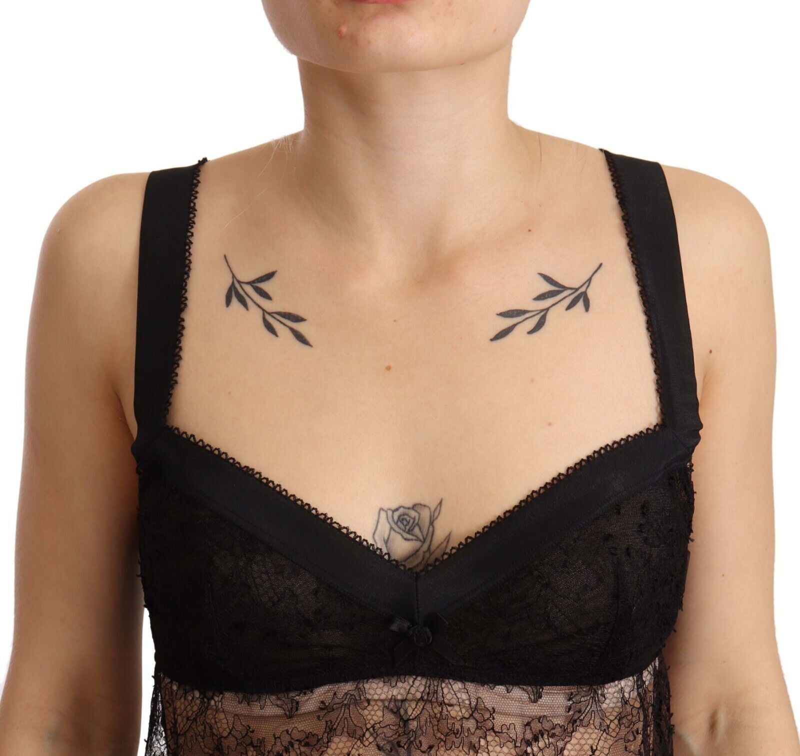 Dolce &amp; Gabbana Elegantes schwarzes Dessous-Hemd aus Seide
