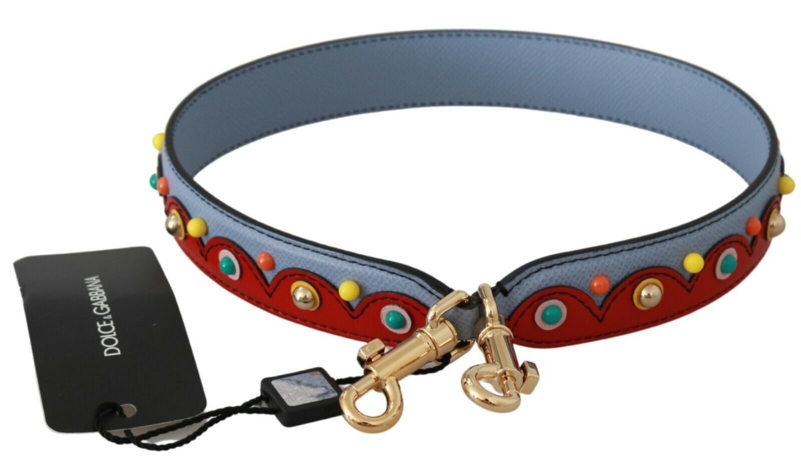 Dolce &amp; Gabbana Eleganter mehrfarbiger Schultergurt aus Leder