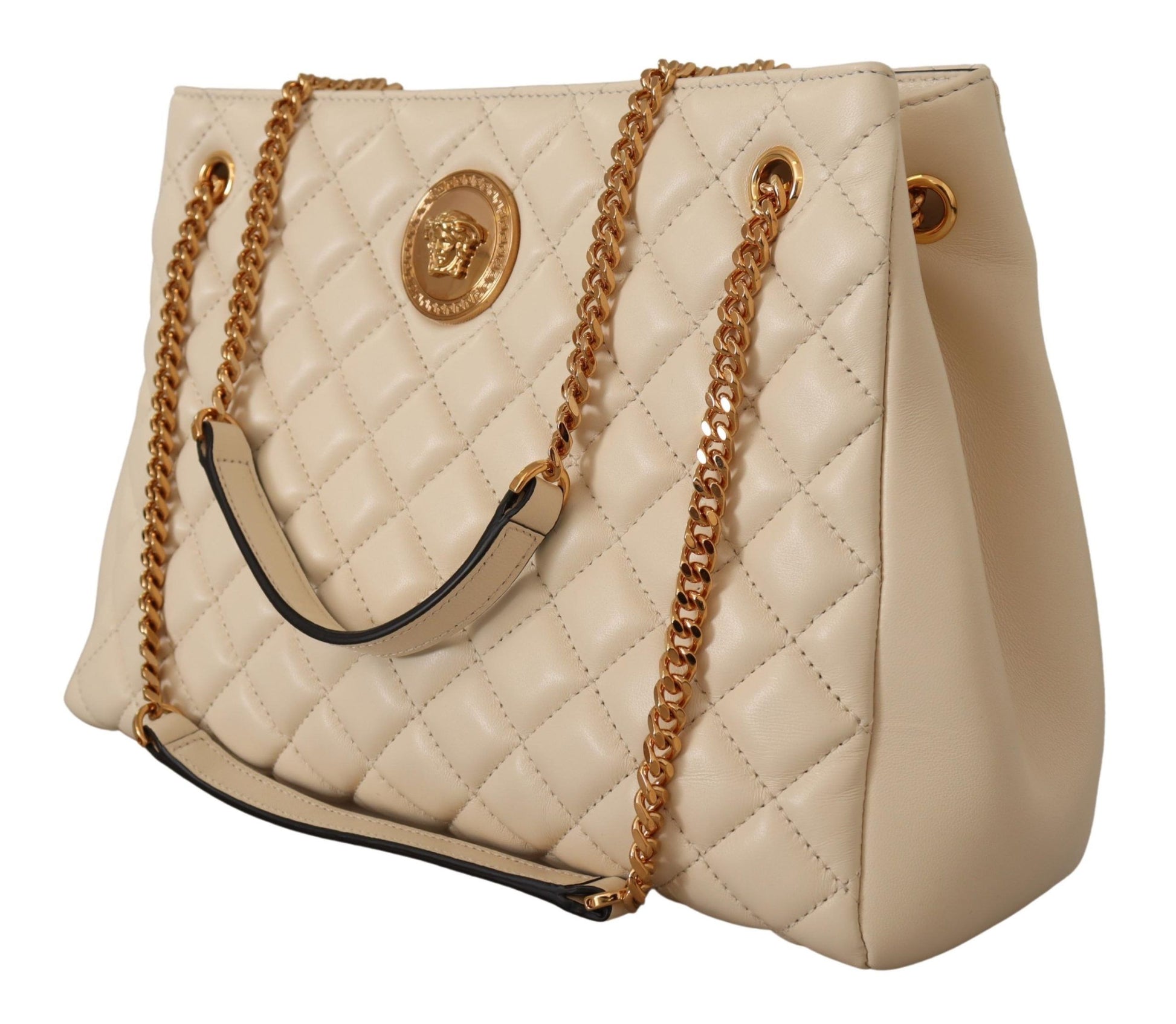 Versace Elegante gesteppte Tragetasche aus Nappaleder