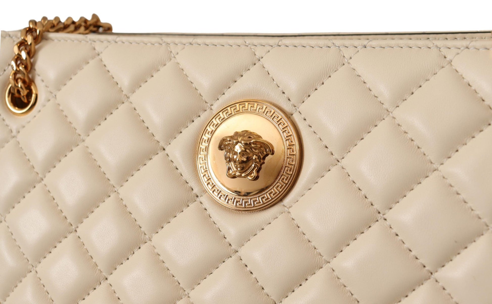Versace Elegante gesteppte Tragetasche aus Nappaleder