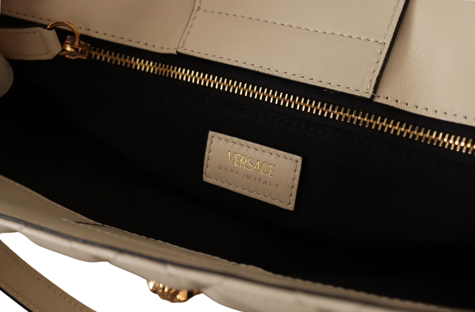 Versace Elegante gesteppte Tragetasche aus Nappaleder