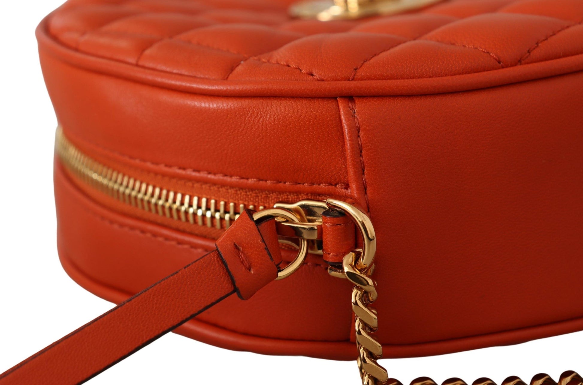 Versace – Elegante, runde Umhängetasche aus Nappaleder