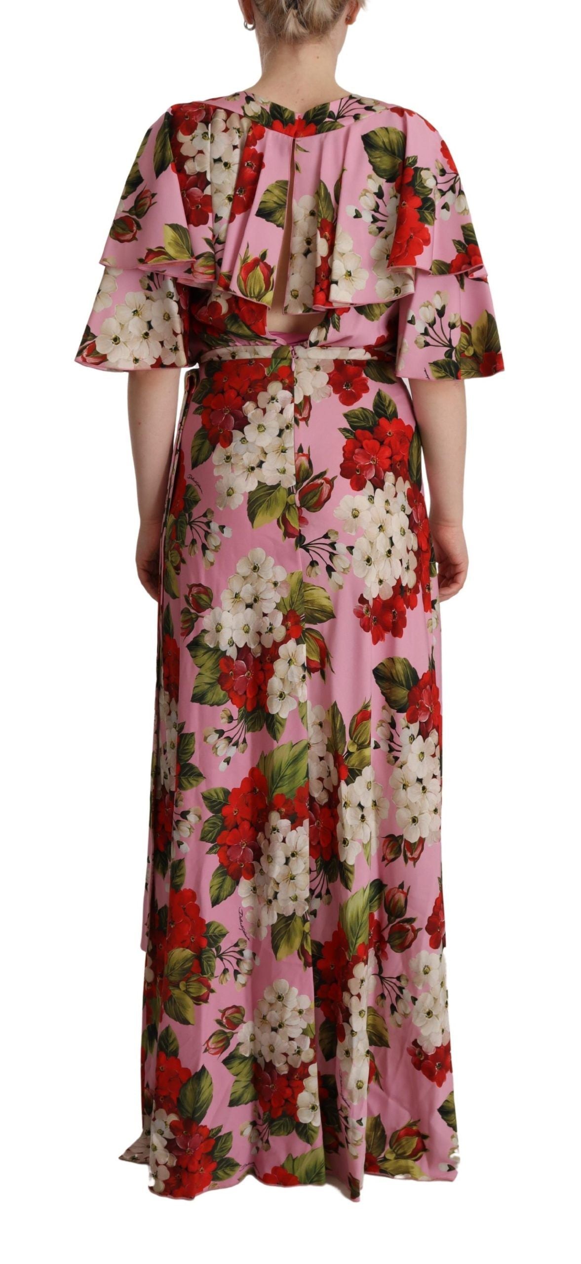 Dolce &amp; Gabbana – Bezauberndes Maxikleid aus Seide mit Blumenmuster