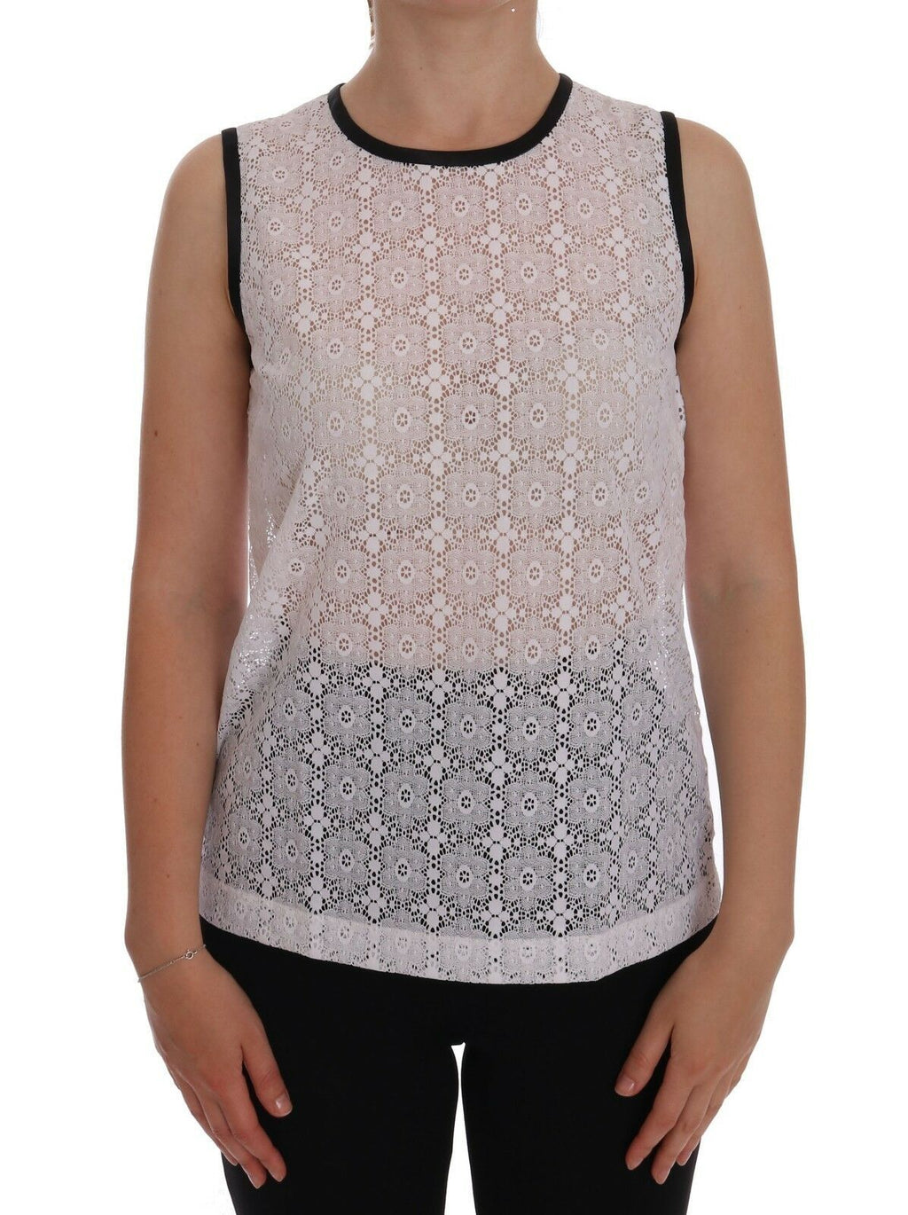 Dolce &amp; Gabbana Elegantes weißes Nylon-Tanktop