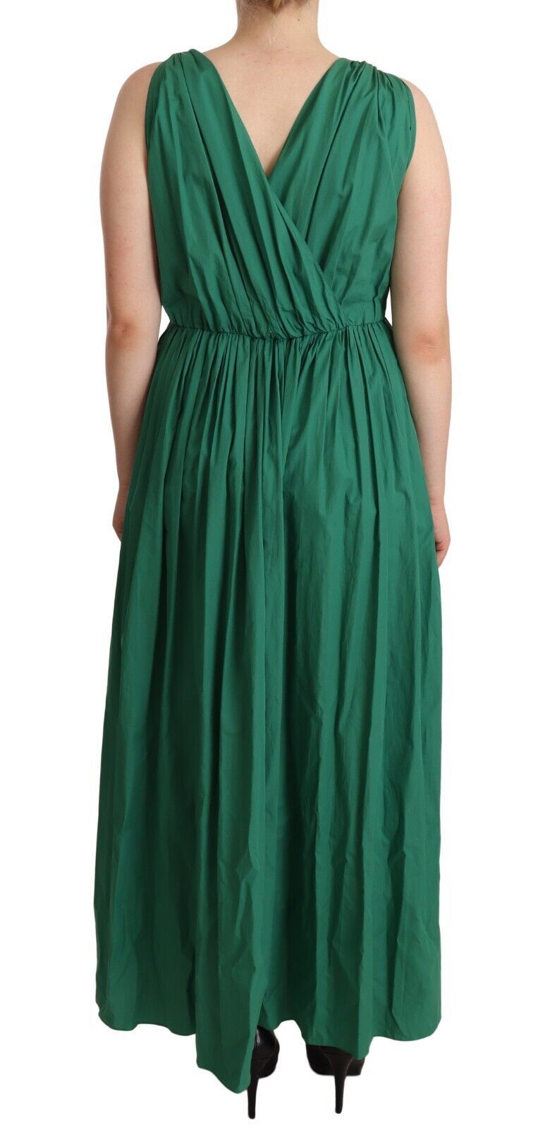 Dolce &amp; Gabbana Elegantes, tiefgrünes, ärmelloses A-Linien-Kleid