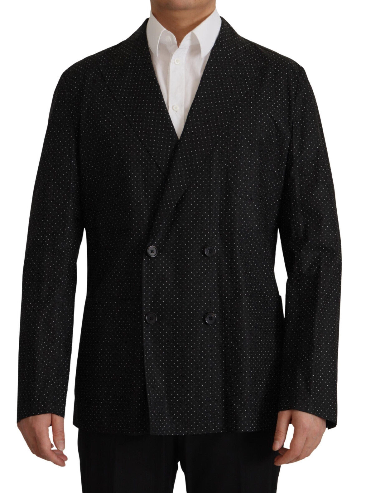 Dolce &amp; Gabbana – Schmaler, zweireihiger Blazer mit Polka Dots