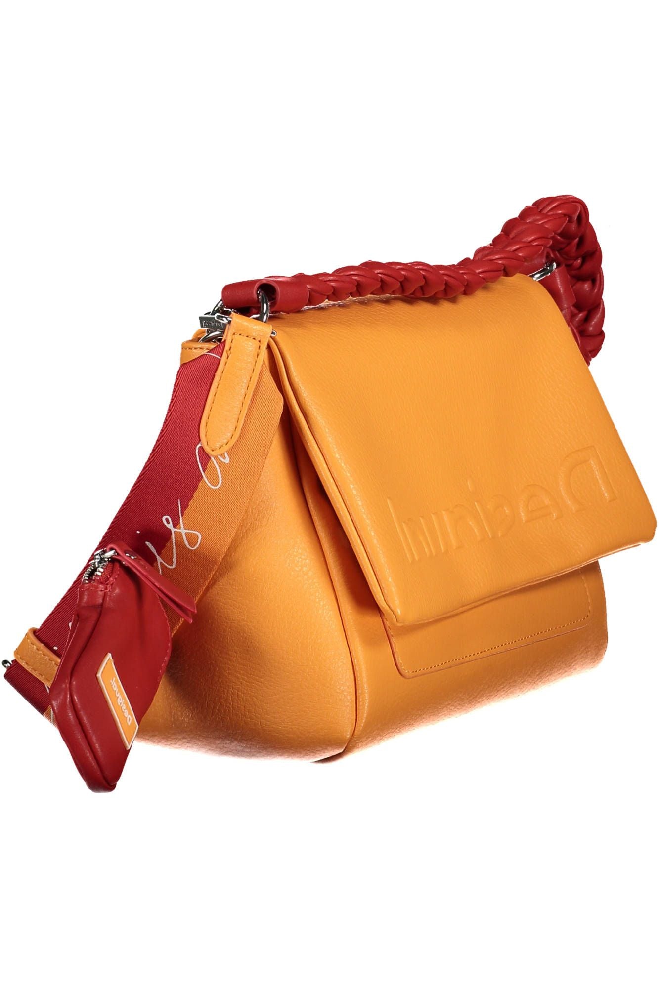 Desigual – Schicke orange Umhängetasche mit kontrastierenden Details