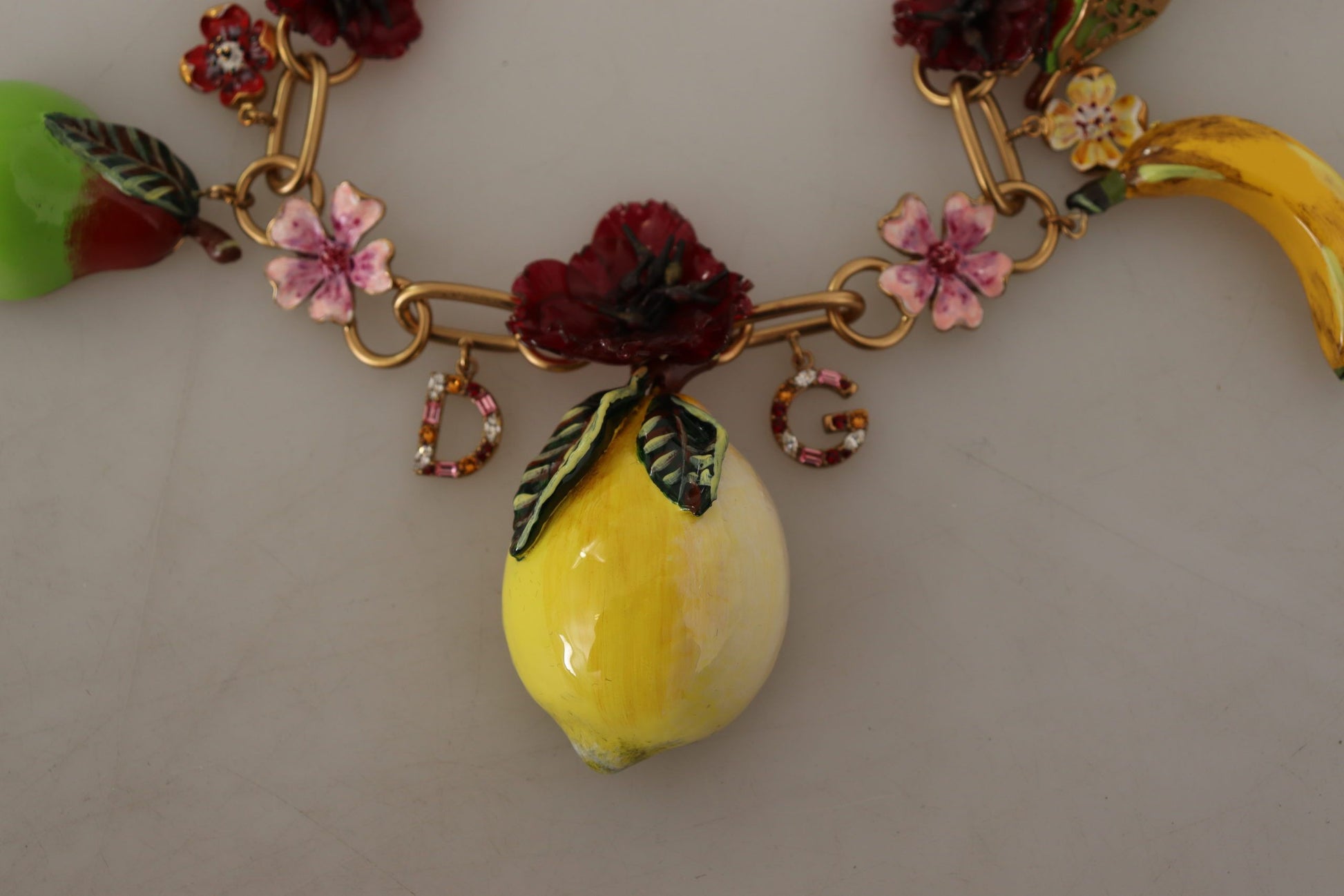 Dolce &amp; Gabbana Chic Gold Statement Sicily Fruit Halskette