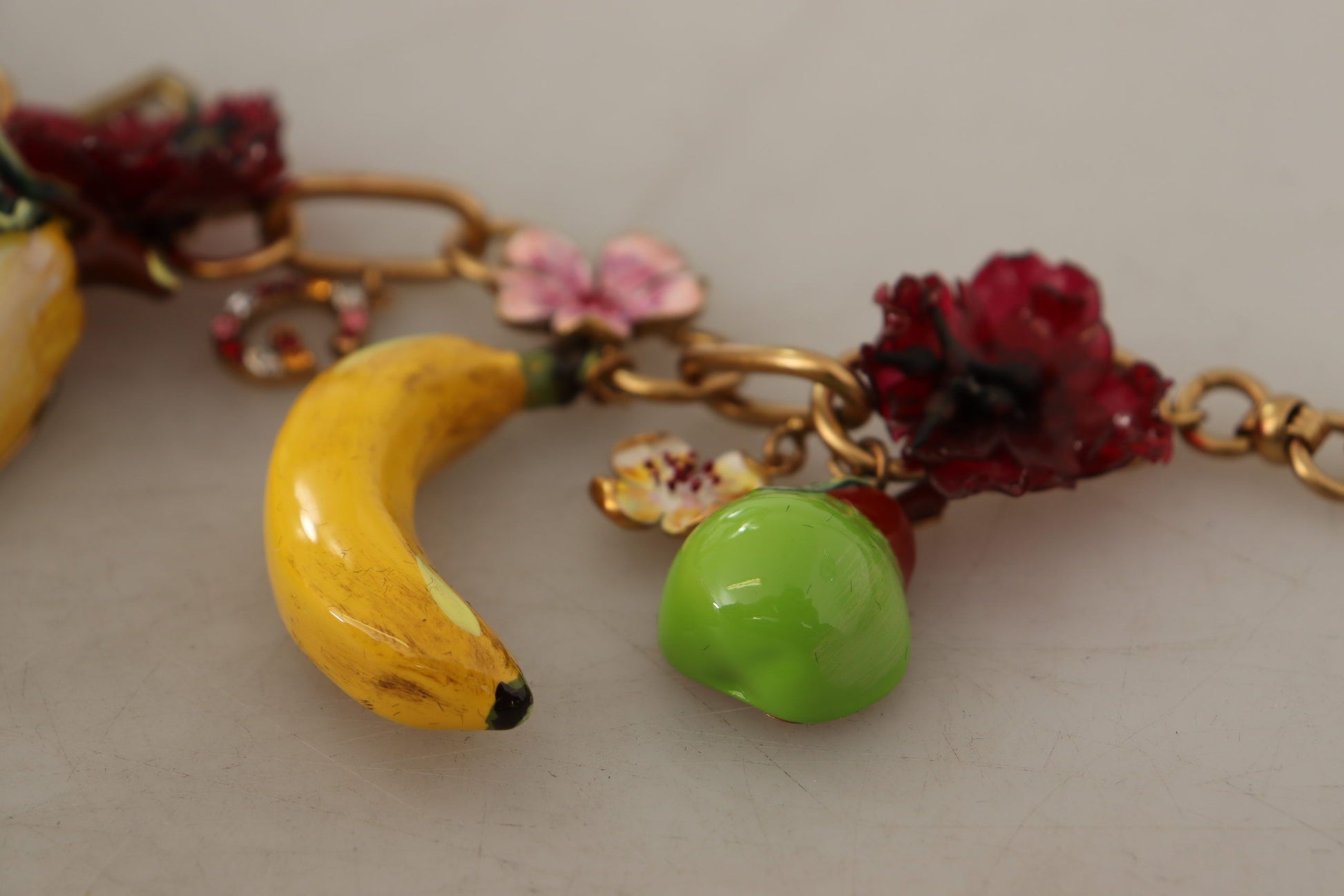 Dolce &amp; Gabbana Chic Gold Statement Sicily Fruit Halskette