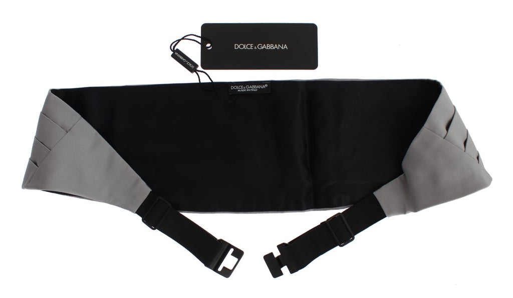 Dolce &amp; Gabbana Eleganter Kummerbund aus Seide in Grau