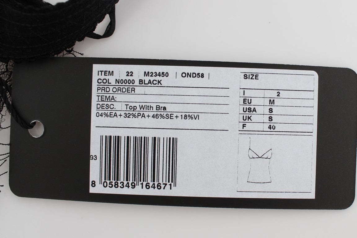 Dolce &amp; Gabbana Elegantes Babydoll-Hemdchen aus Seiden-Blumenspitze