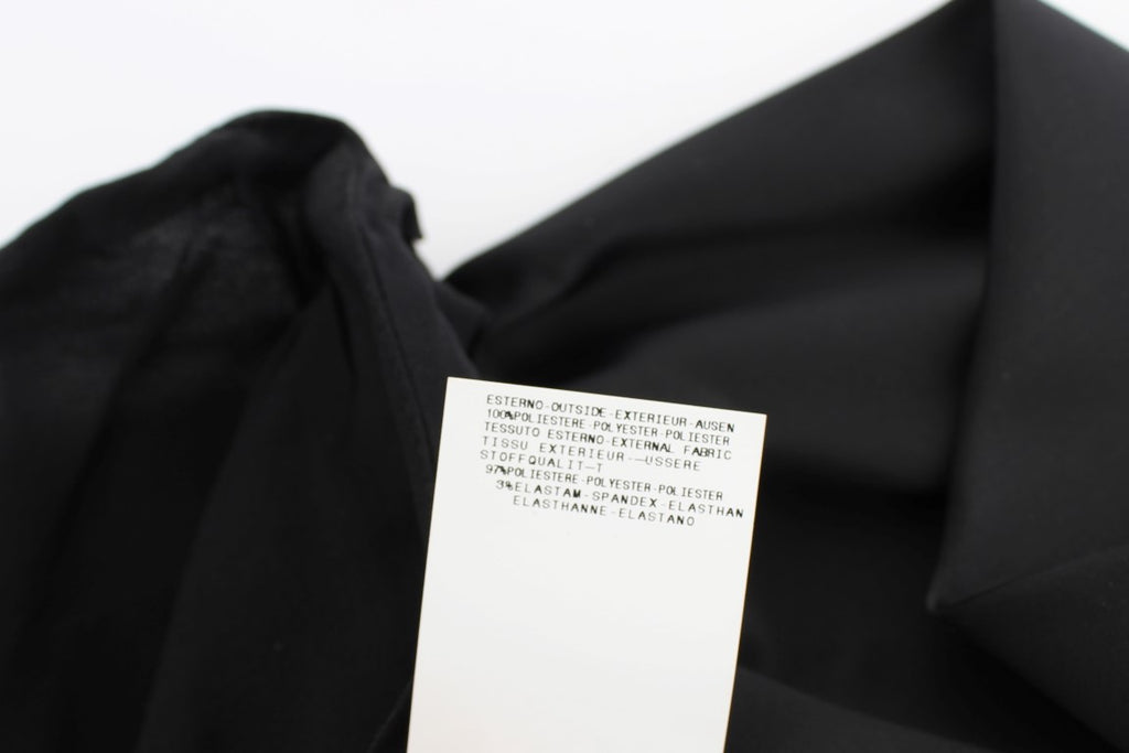 Exte Elegante schwarze Abendbluse mit Wickeltop