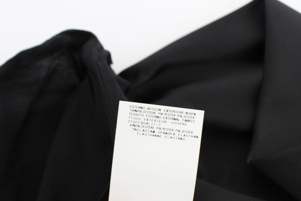 Exte Elegante schwarze Abendbluse mit Wickeltop