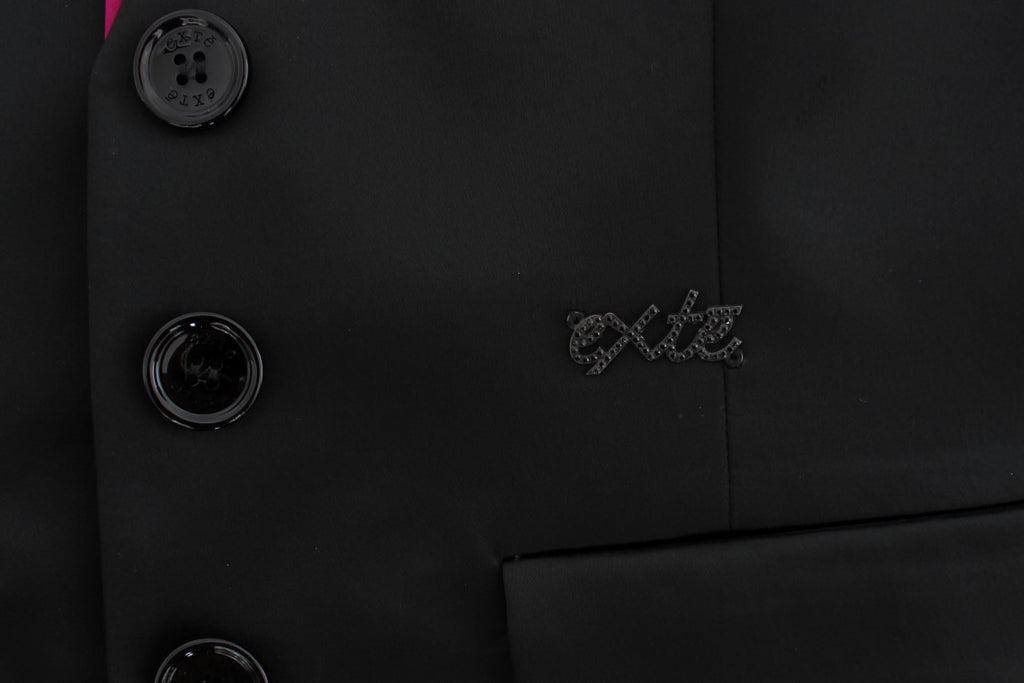 Exte Chic Schwarz-Rosa Rockkostüm-Ensemble