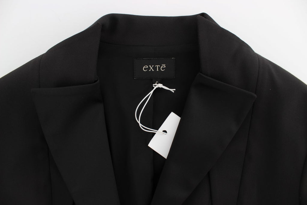 Exte Elegante schwarze Stretch-Blazerjacke