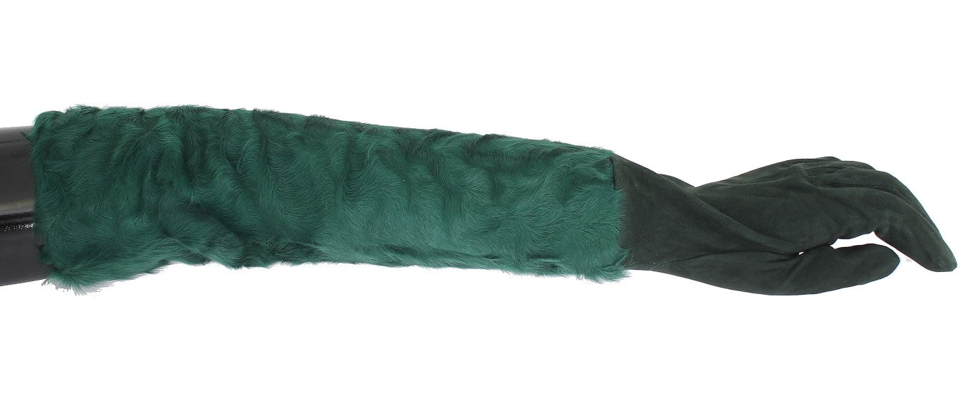 Dolce &amp; Gabbana Elegante ellenbogenlange Lederhandschuhe