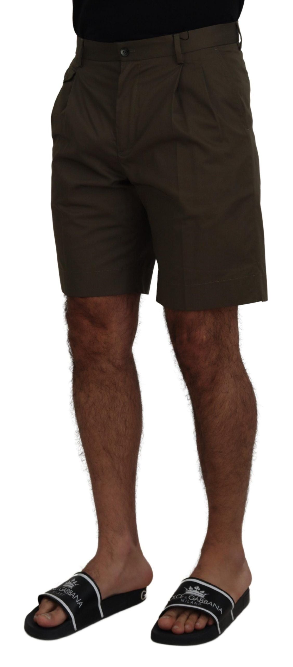 Dolce &amp; Gabbana Elegante grüne Chino-Shorts aus Baumwolle