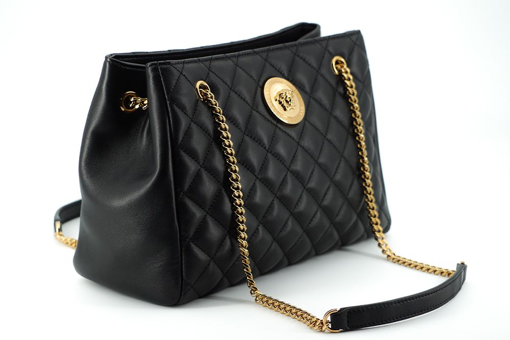 Versace – Elegante, gesteppte Tragetasche aus Nappaleder