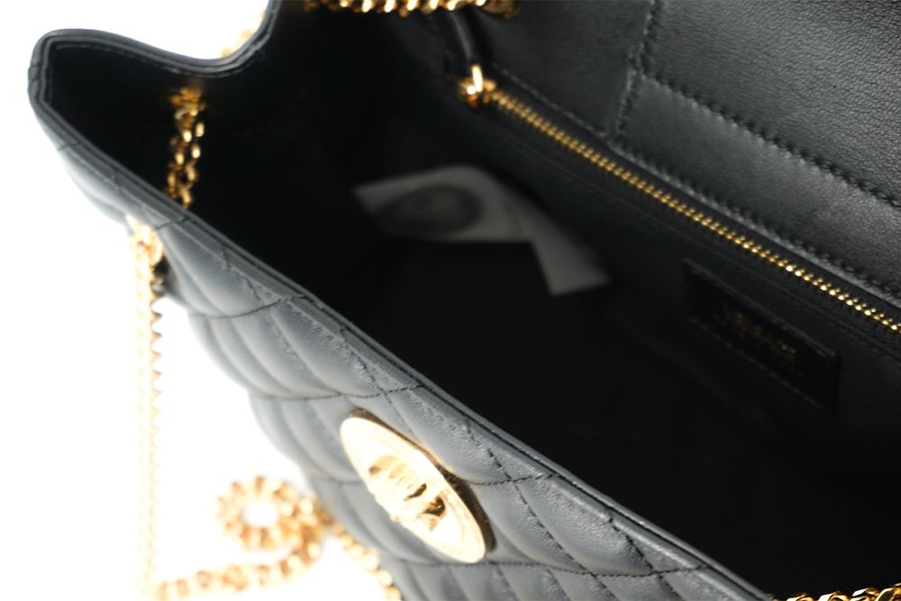 Versace – Elegante, gesteppte Tragetasche aus Nappaleder