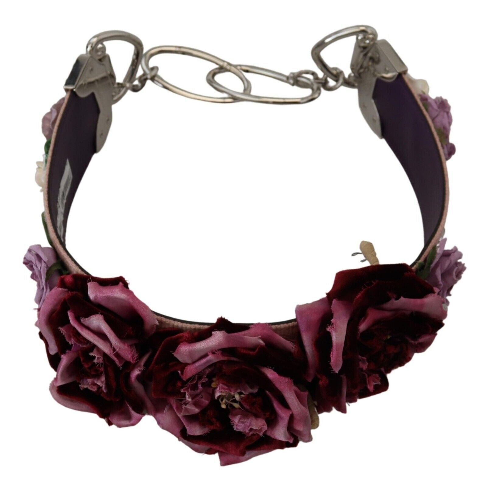 Dolce &amp; Gabbana Beiges Schultergurt-Accessoire aus geblümtem Leder