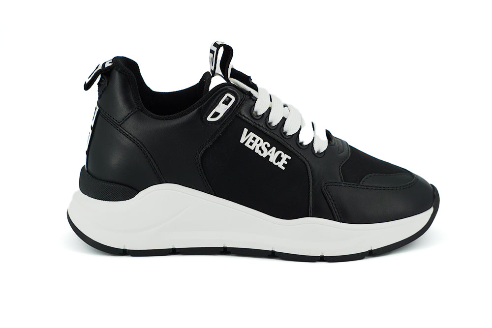 Versace Elegante monochrome Leder-Sneaker
