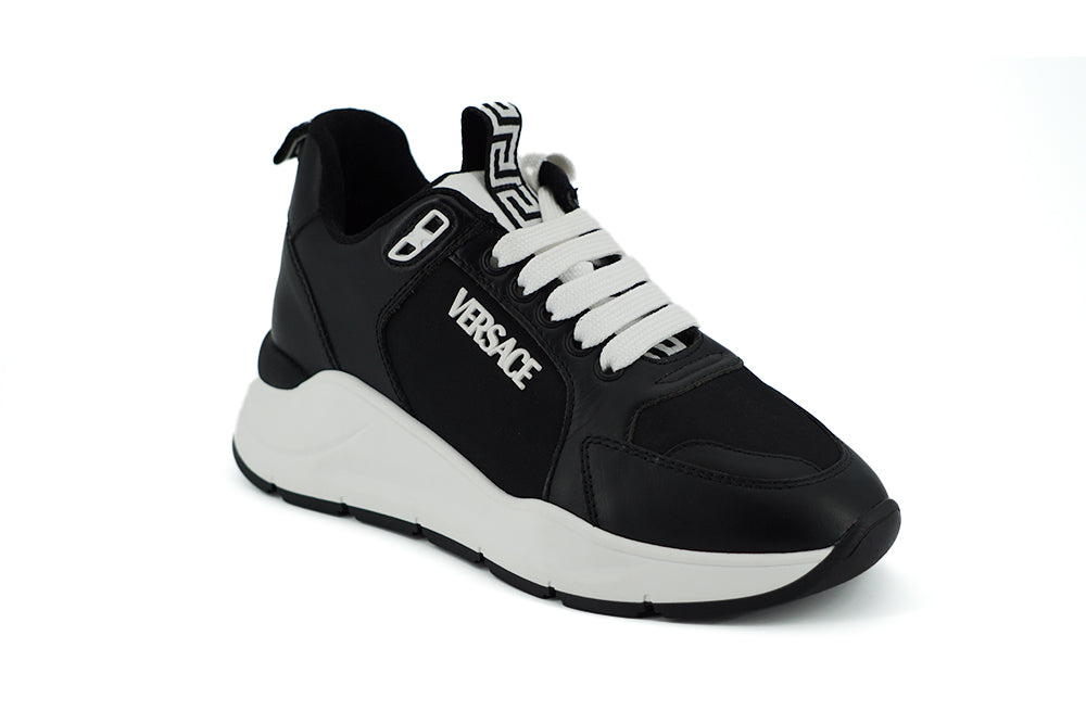 Versace Elegante monochrome Leder-Sneaker
