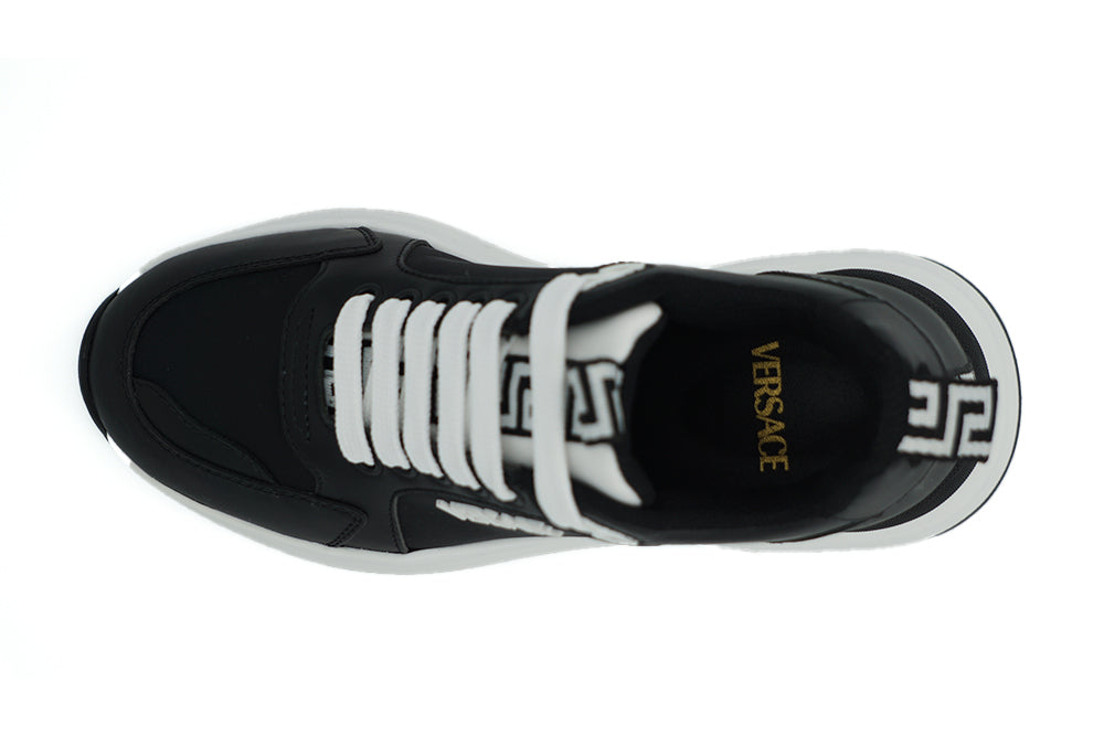 Versace Elegante monochrome Leder-Sneaker