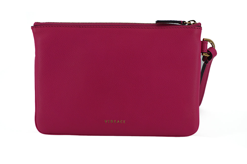 Versace Elegante Clutch aus rosa Leder