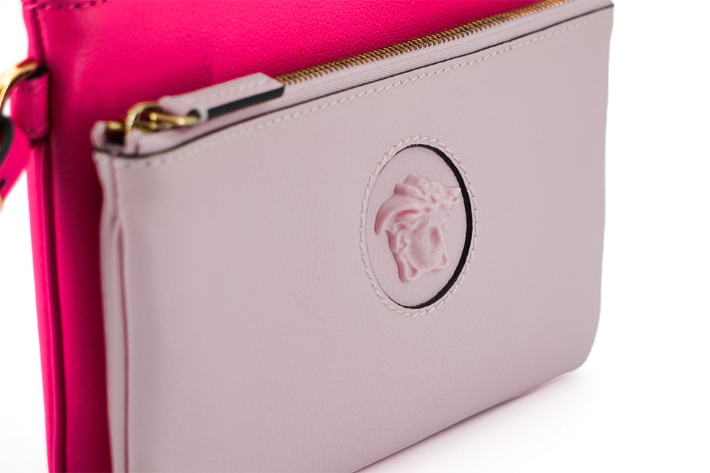 Versace Elegante Clutch aus rosa Leder