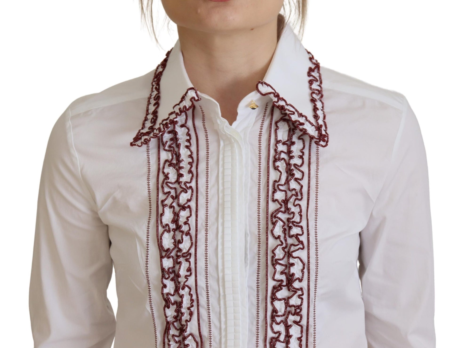 Dolce &amp; Gabbana Elegantes Poloshirt aus weißer Baumwolle