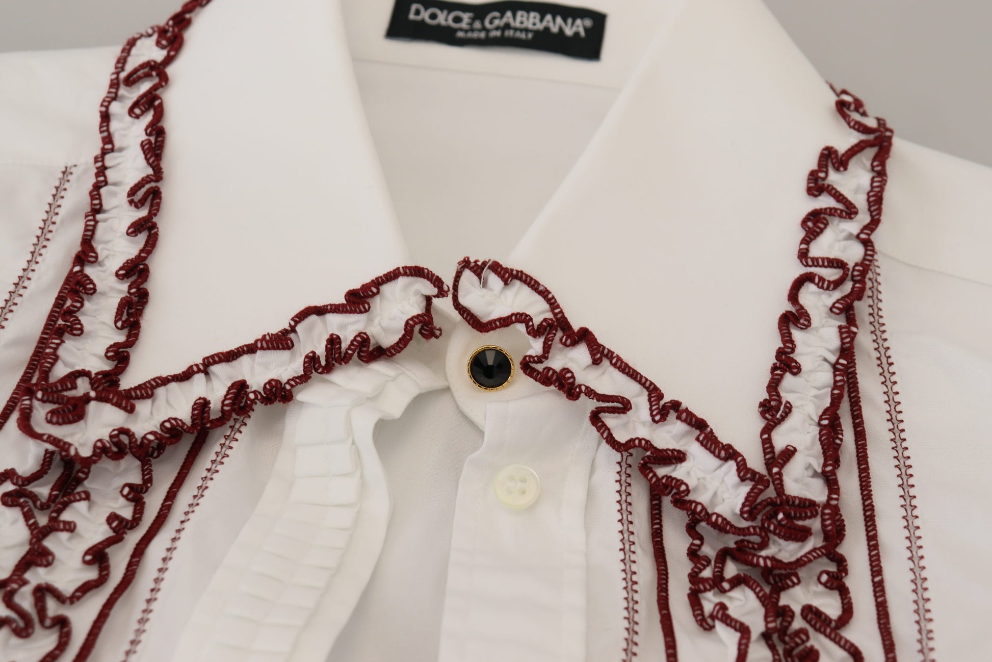 Dolce &amp; Gabbana Elegantes Poloshirt aus weißer Baumwolle