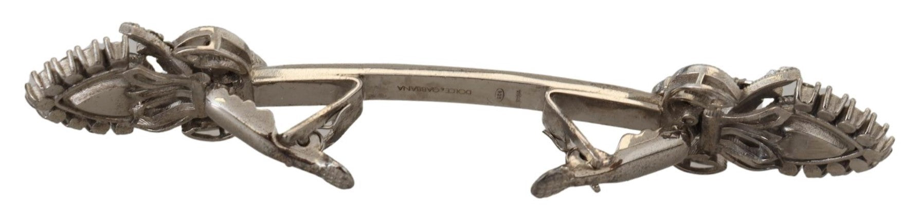 Dolce &amp; Gabbana Elegante Sterlingsilber-Glasbrosche