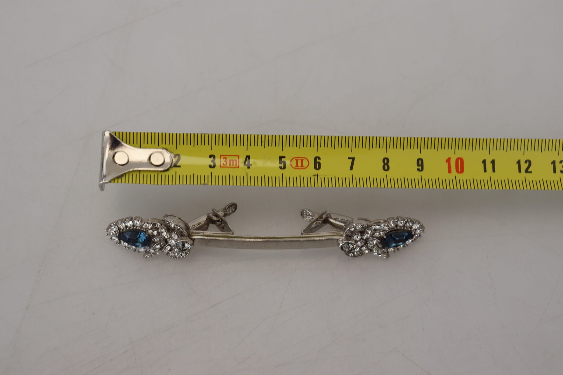 Dolce &amp; Gabbana Elegante Sterlingsilber-Glasbrosche