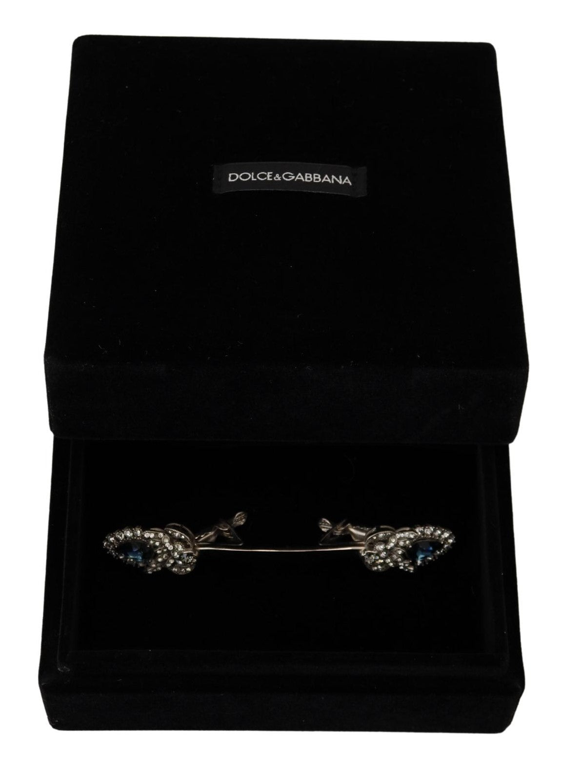 Dolce &amp; Gabbana Elegante Sterlingsilber-Glasbrosche