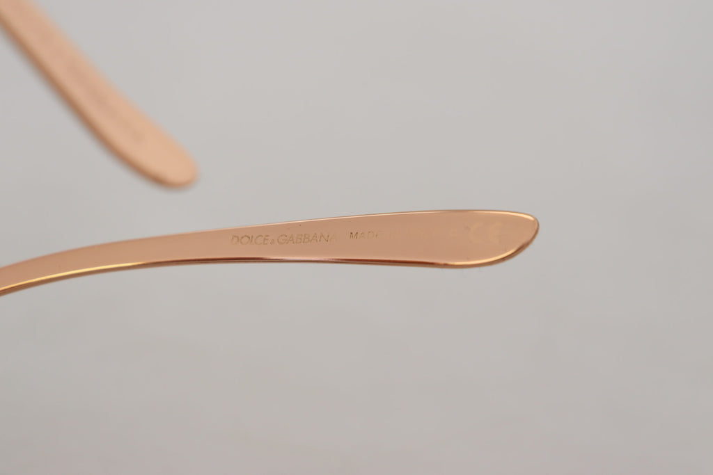 Dolce & Gabbana Pink Gold Rose Sequin Embroidery DG2202 Sunglasses - Allority