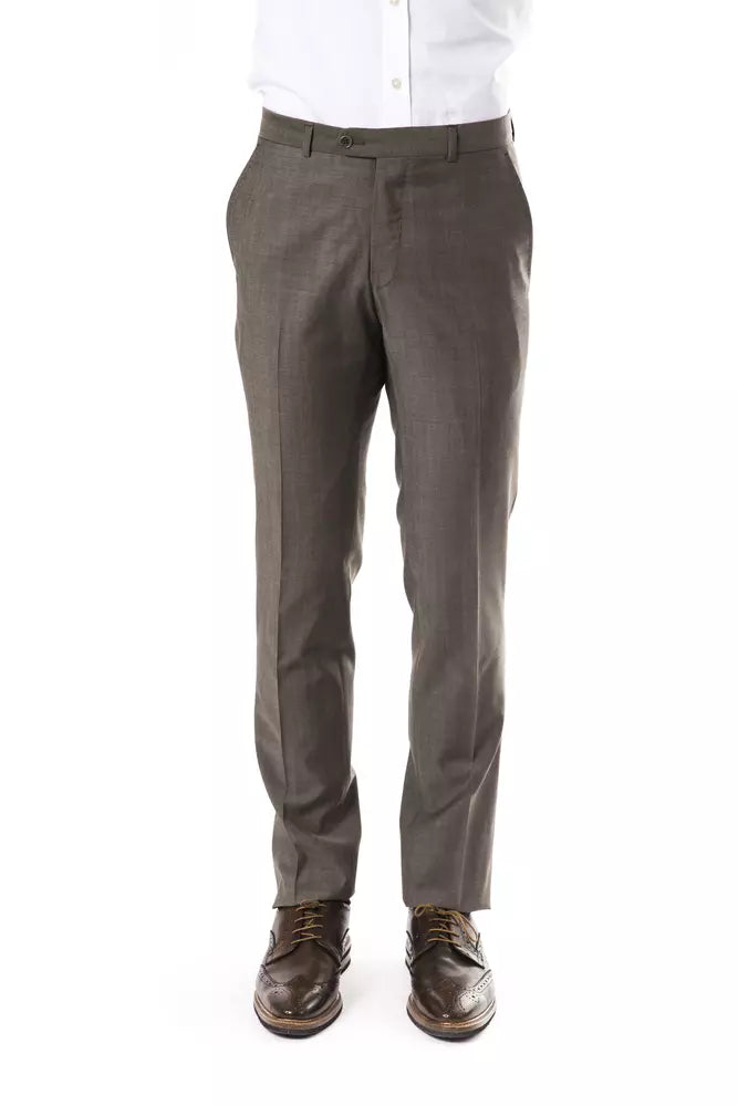 Herrenhose aus grauer Wolle von Uominitaliani