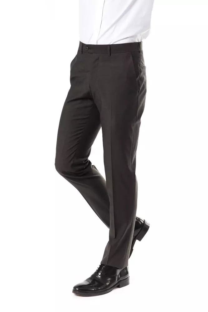 Uominitaliani Herrenhose aus grauer Wolle