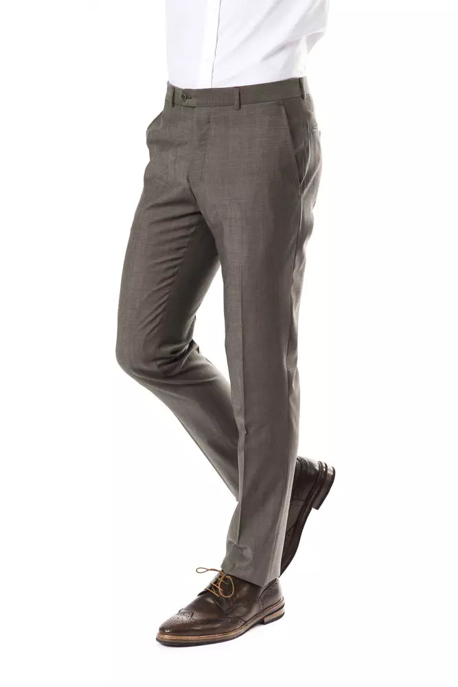 Herrenhose aus grauer Wolle von Uominitaliani