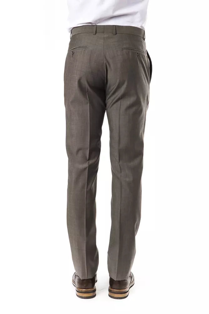 Herrenhose aus grauer Wolle von Uominitaliani